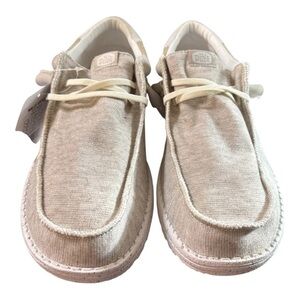 Hey Dude Wally Stretch Men’s Size 11 | Beige Tan Canvas Slip-On